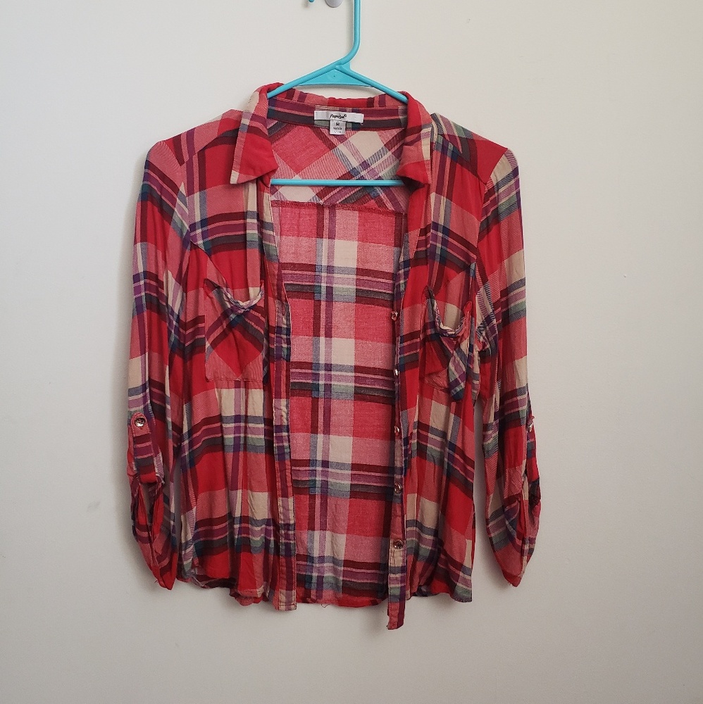 Red plaid shirt
